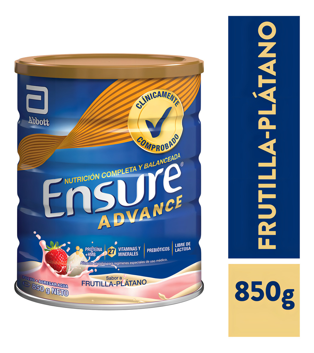 ENSURE ADVANCE SABOR FRUTILLA-PLATANO LATA 850G - 1