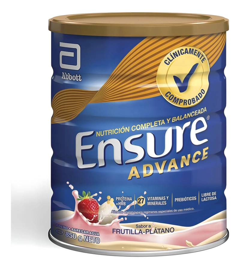 ENSURE ADVANCE SABOR FRUTILLA-PLATANO LATA 850G - 2
