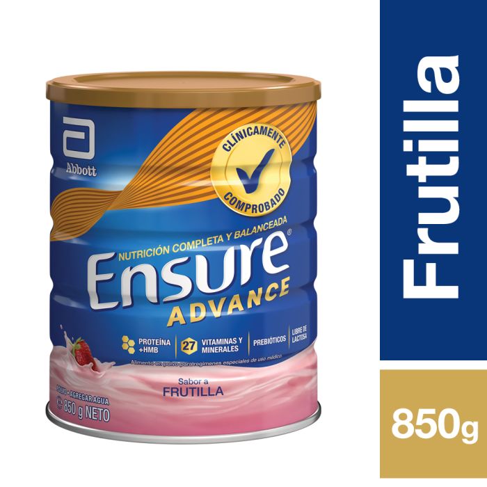 ENSURE ADVANCE SABOR FRUTILLA LATA 850G SUPLEMENTO NUTRICIONAL EN POLVO - 1