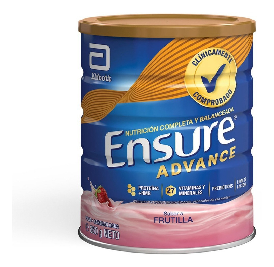 ENSURE ADVANCE SABOR FRUTILLA LATA 850G SUPLEMENTO NUTRICIONAL EN POLVO - 2
