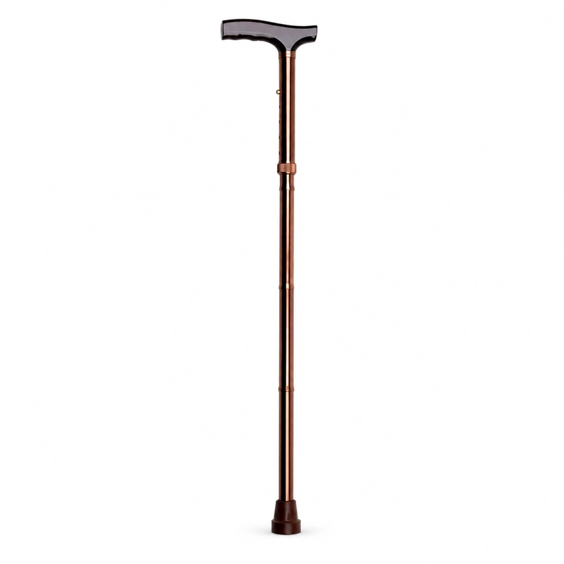 BASTON TIPO TELESCOPIO CROMADO + GOMA / REGATON DE REGALO - 2