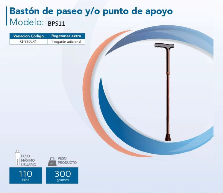 BASTON TIPO TELESCOPIO CROMADO + GOMA / REGATON DE REGALO - 5