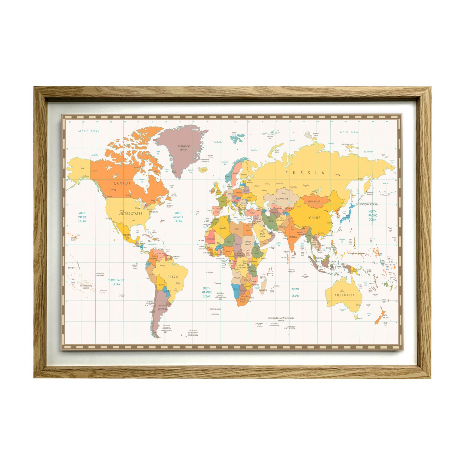 MAPA PINEABLE SEPIA 50X70 - 1
