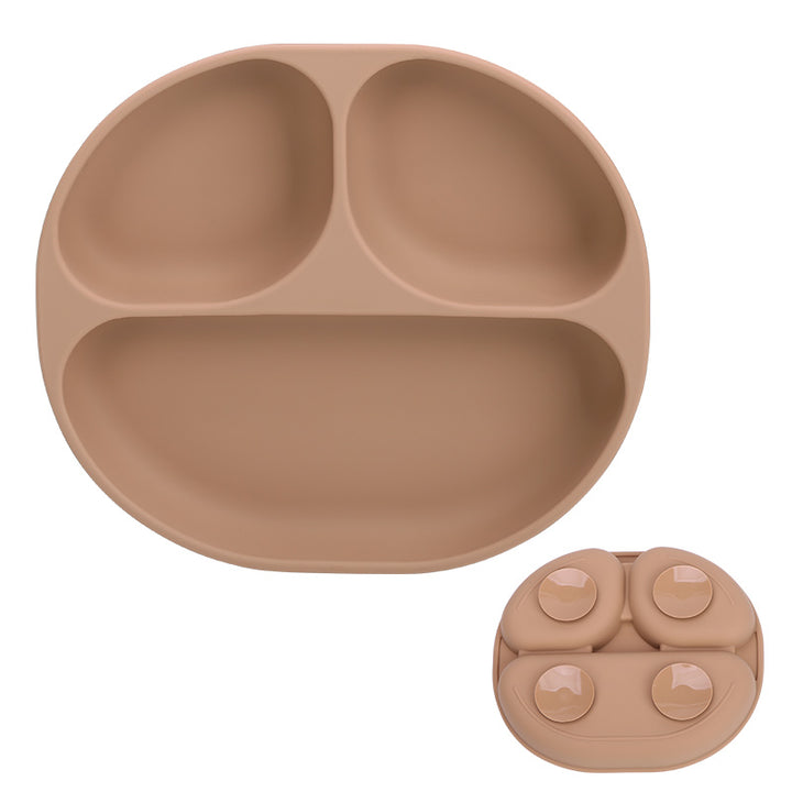 PLATO DE SILICONA CON SUCCION CARAMEL - 1