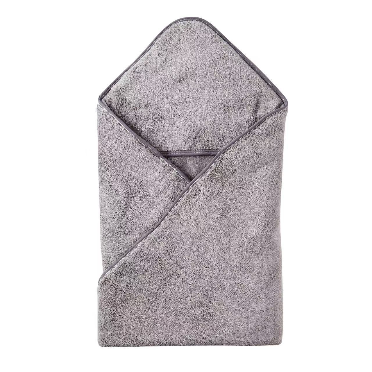 TOALLA CON CAPUCHA GRIS - 1