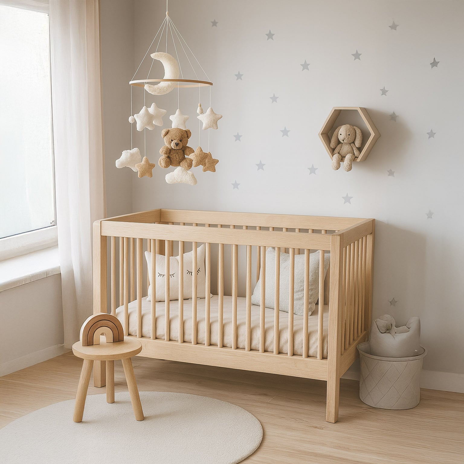 MOVIL DE MADERA OSITO PELUCHE - 1