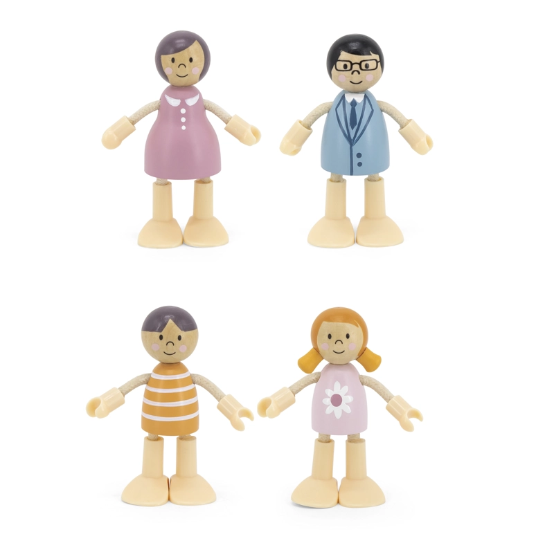 FAMILIA MUÑECOS FLEXIBLES DE MADERA - 1