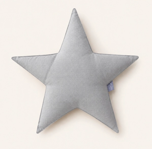 COJIN ESTRELLA DE LINO GRIS - 1