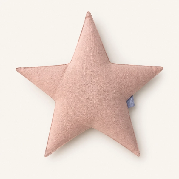 COJIN ESTRELLA DE LINO ROSA - 1