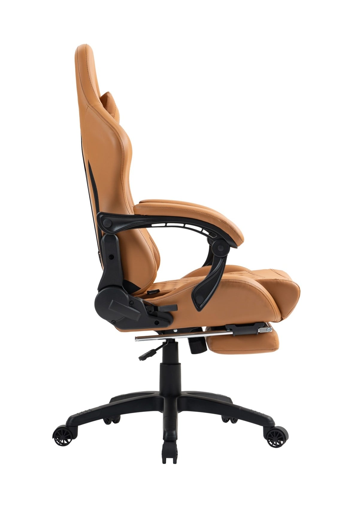 SILLA GAMER ESCRITORIO OFICINA KRONE XL MASAJEADOR Y APOYAPIES - CAMEL - 3