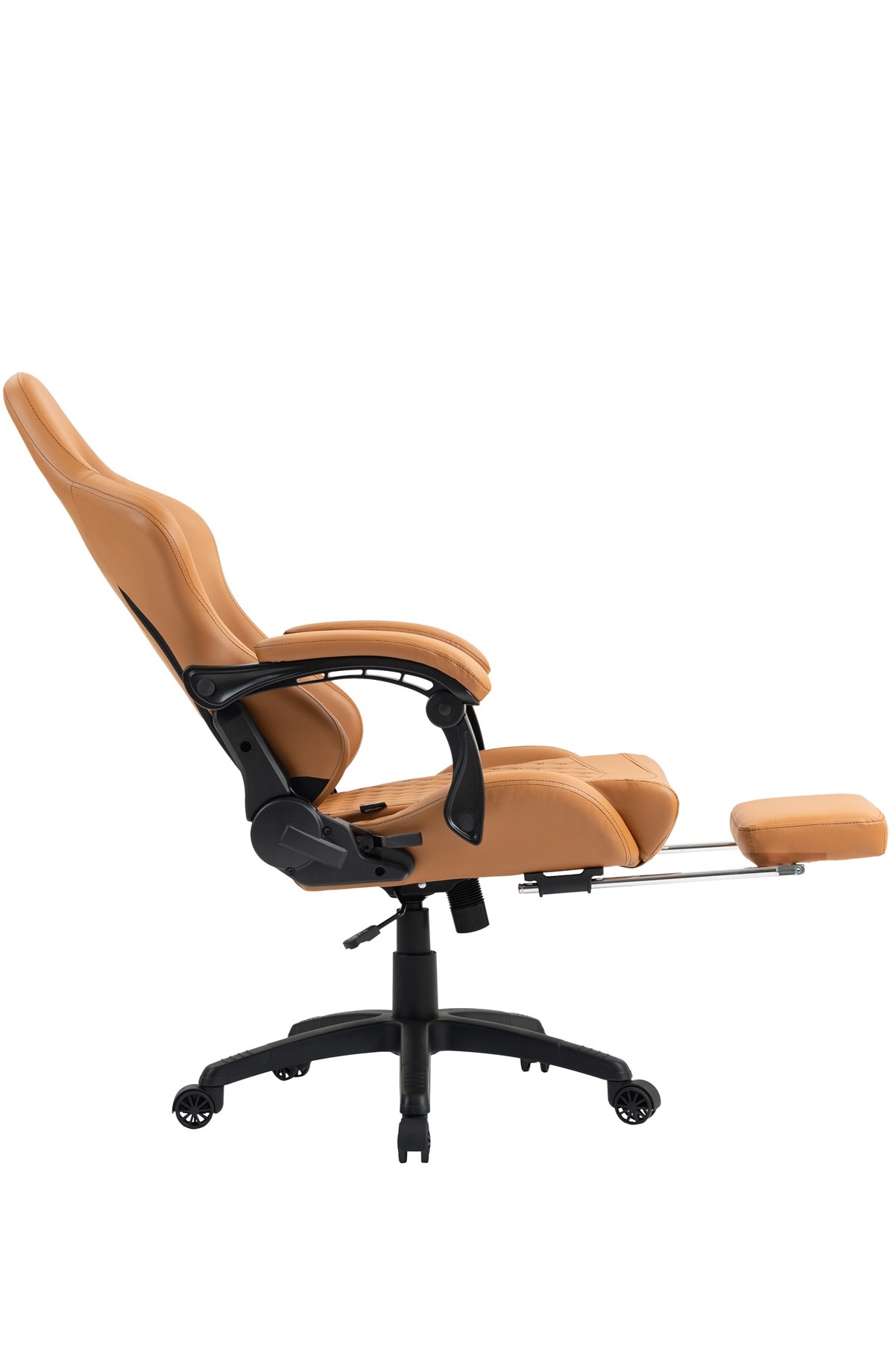 SILLA GAMER ESCRITORIO OFICINA KRONE XL MASAJEADOR Y APOYAPIES - CAMEL - 7