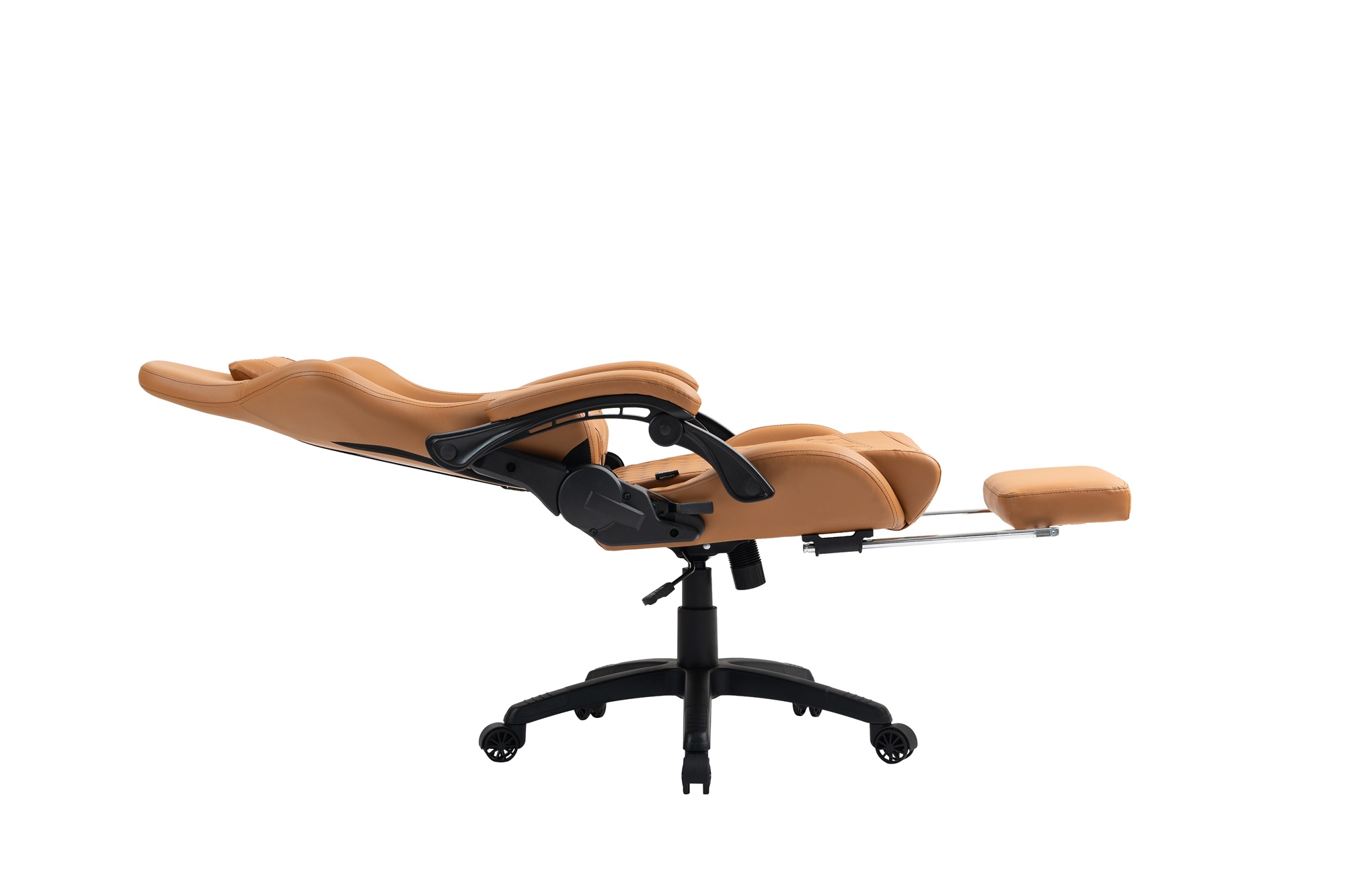 SILLA GAMER ESCRITORIO OFICINA KRONE XL MASAJEADOR Y APOYAPIES - CAMEL - 8