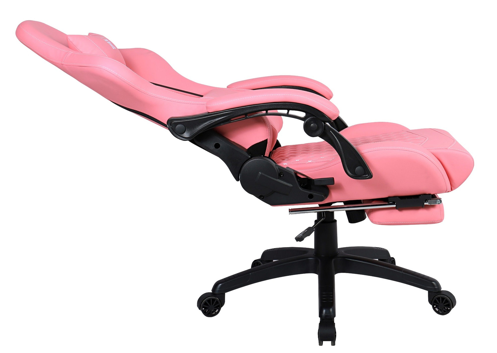 SILLA GAMER ESCRITORIO OFICINA KRONE XL MASAJEADOR Y APOYAPIES - ROSA - 5