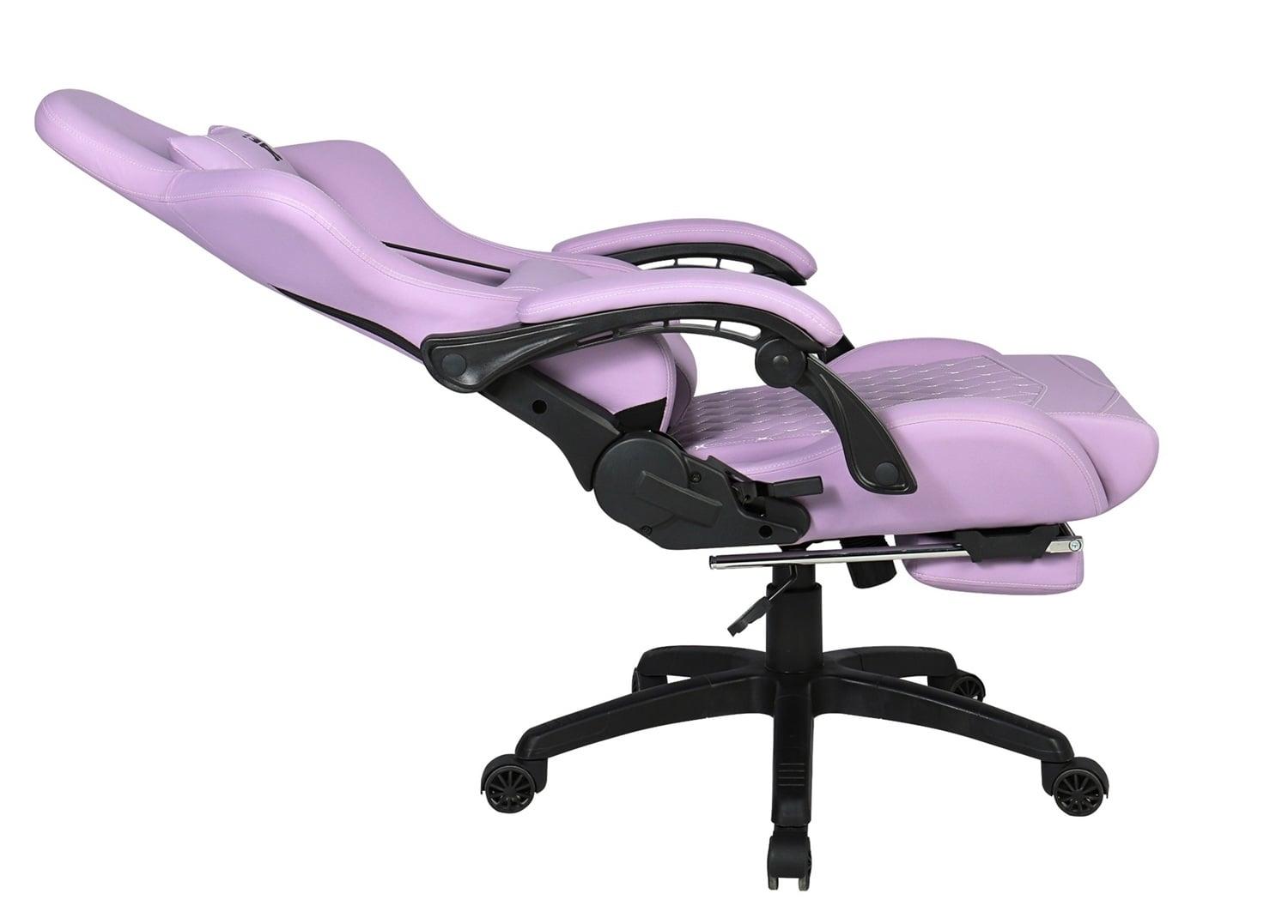SILLA GAMER ESCRITORIO OFICINA KRONE XL MASAJEADOR Y APOYAPIES - MORADA - 5