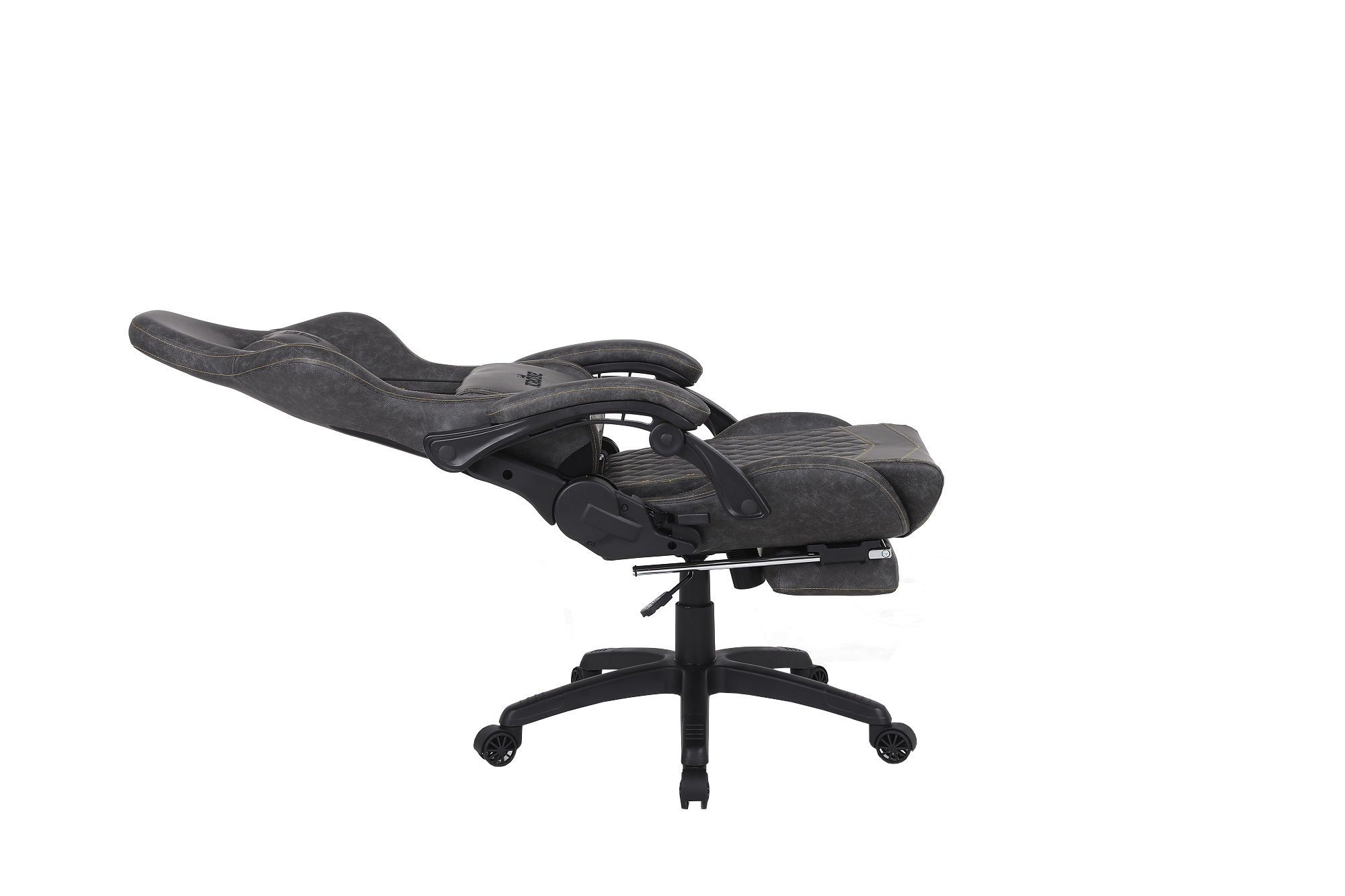 SILLA GAMER OFICINA KRONE XL + MASAJEADOR LUMBAR + APOYAPIÉS - GRAFITO - 7