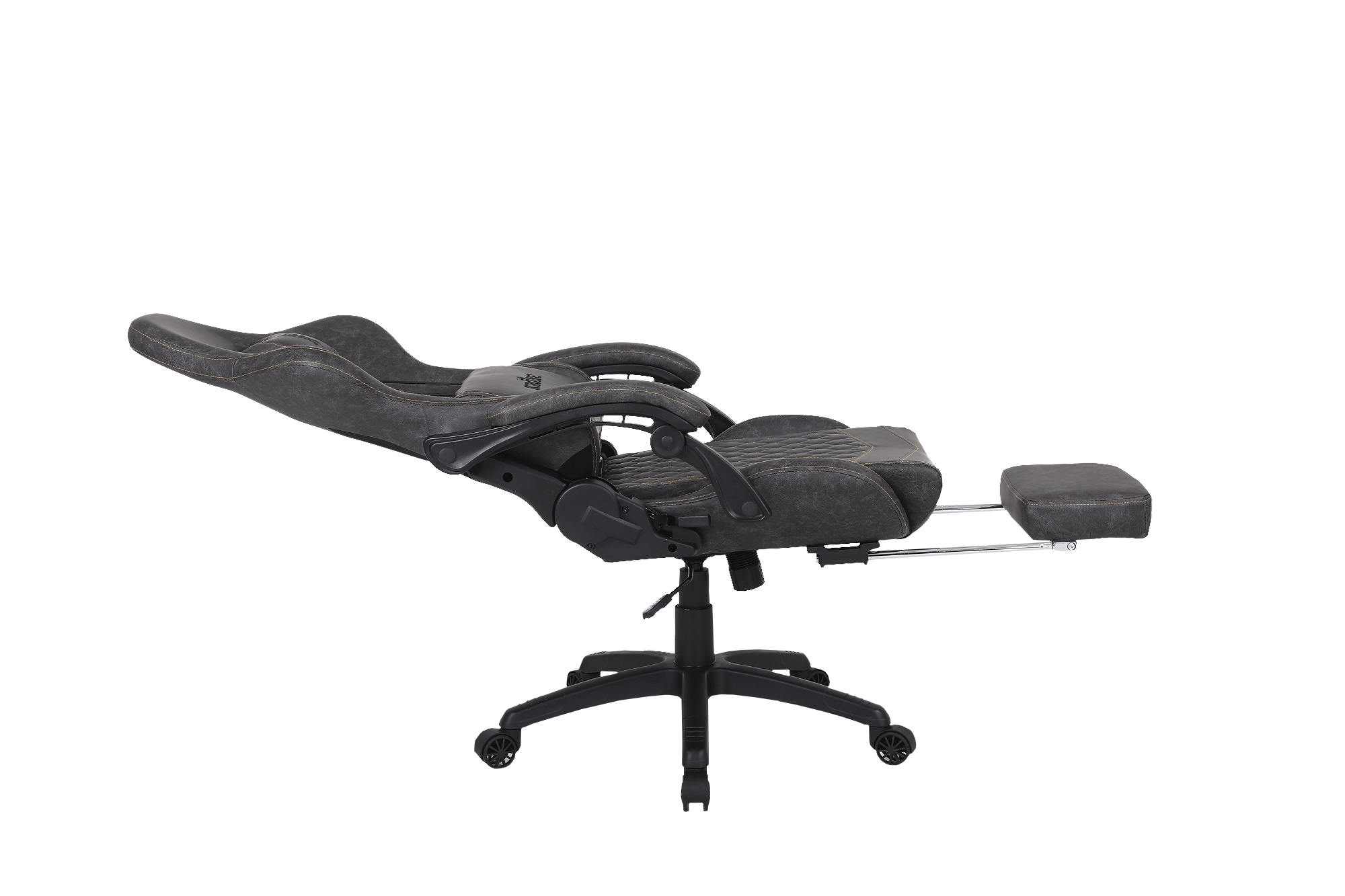 SILLA GAMER OFICINA KRONE XL + MASAJEADOR LUMBAR + APOYAPIÉS - GRAFITO - 8