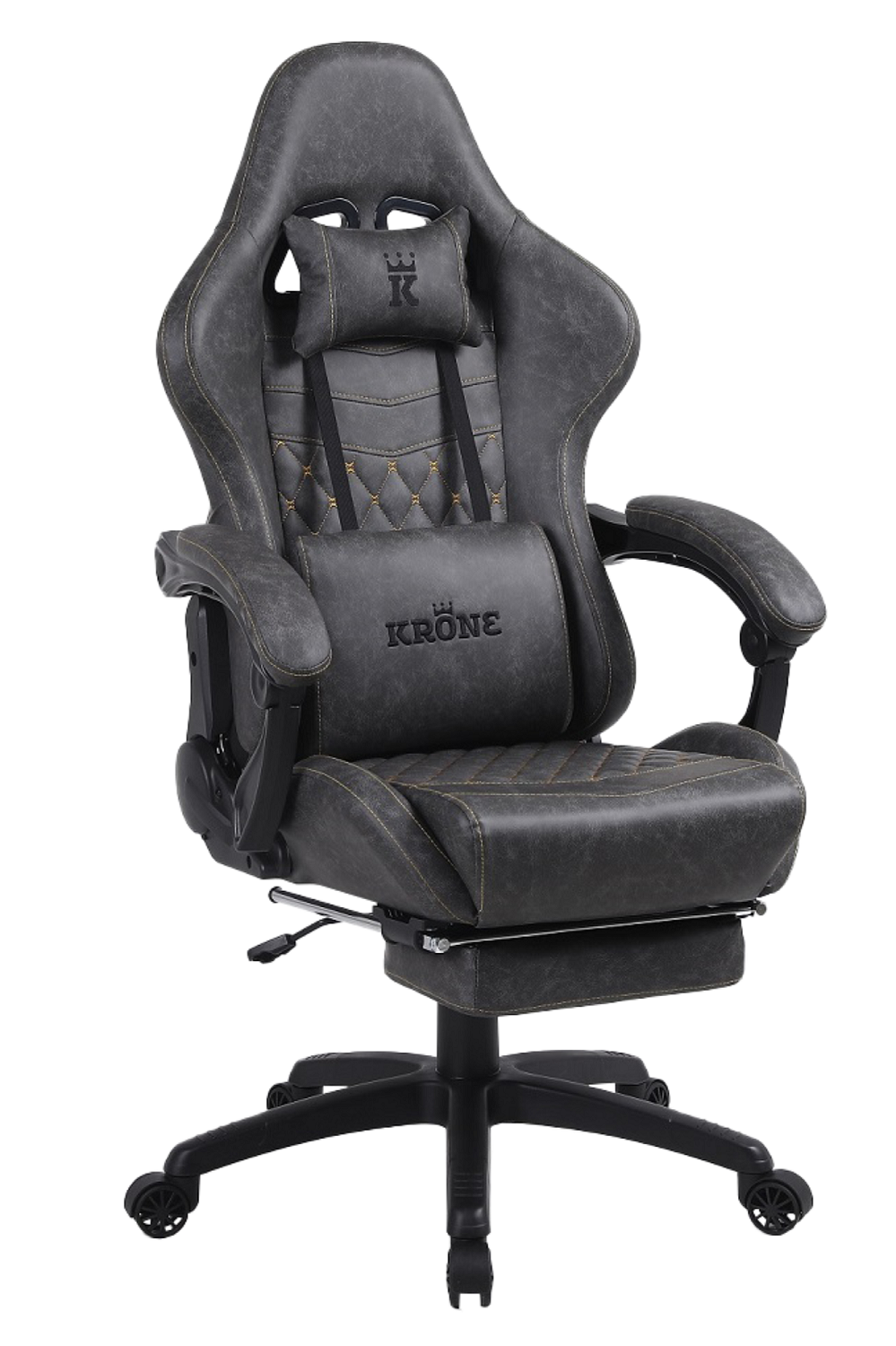 SILLA GAMER ESCRITORIO OFICINA KRONE XL MASAJEADOR Y APOYAPIES - 1
