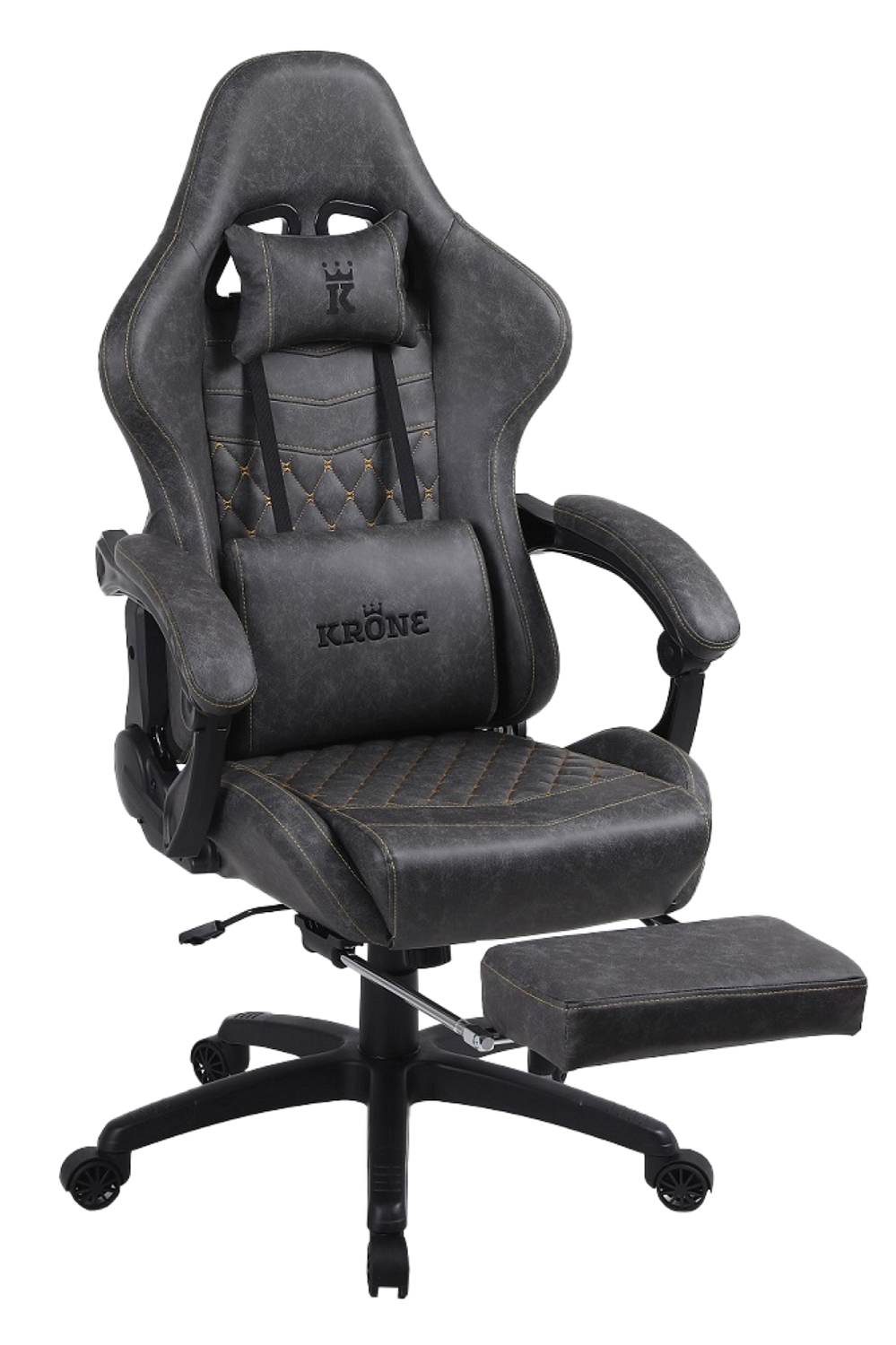 SILLA GAMER ESCRITORIO OFICINA KRONE XL MASAJEADOR Y APOYAPIES - 3
