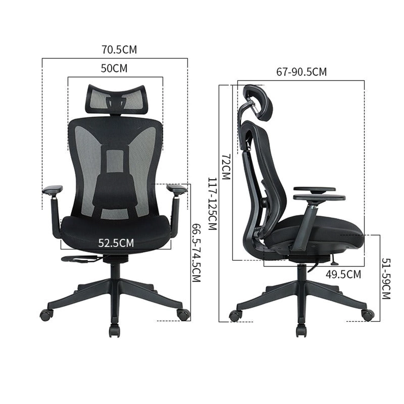 SILLA EJECUTIVA ERGONOMICA KRONE TITAN PRO CON SOPORTE LUMBAR - 7