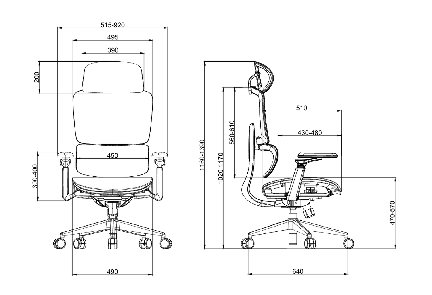 SILLA OFICINA EJECUTIVA ERGONOMICA KRONE MESH HADES - 8