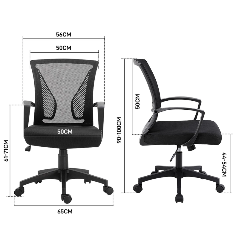 SILLA ESCRITORIO OFICINA KRONE NEO NEGRA - 8