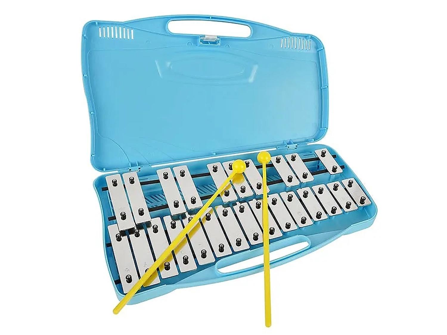 METALOFONO 25 NOTAS ALUMINIO AG-25N2-BL CASE AZUL - 1