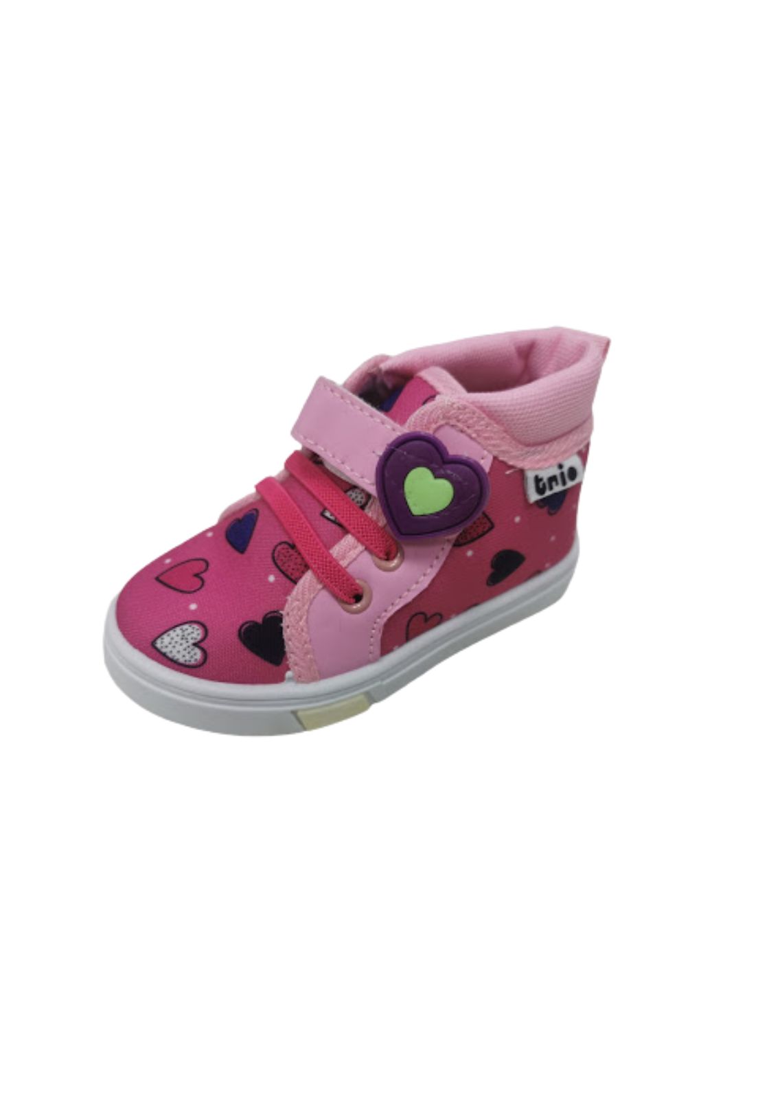 ZAPATILLAS NIÑA VINNYS OUTLET URBANAS CASUALES ROSADO CON CAÑA - 1