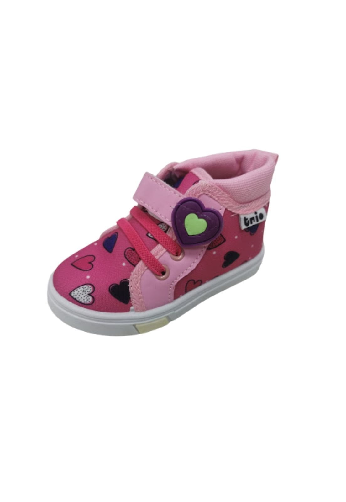 ZAPATILLAS NIÑA VINNYS OUTLET URBANAS CASUALES ROSADO CON CAÑA - 1