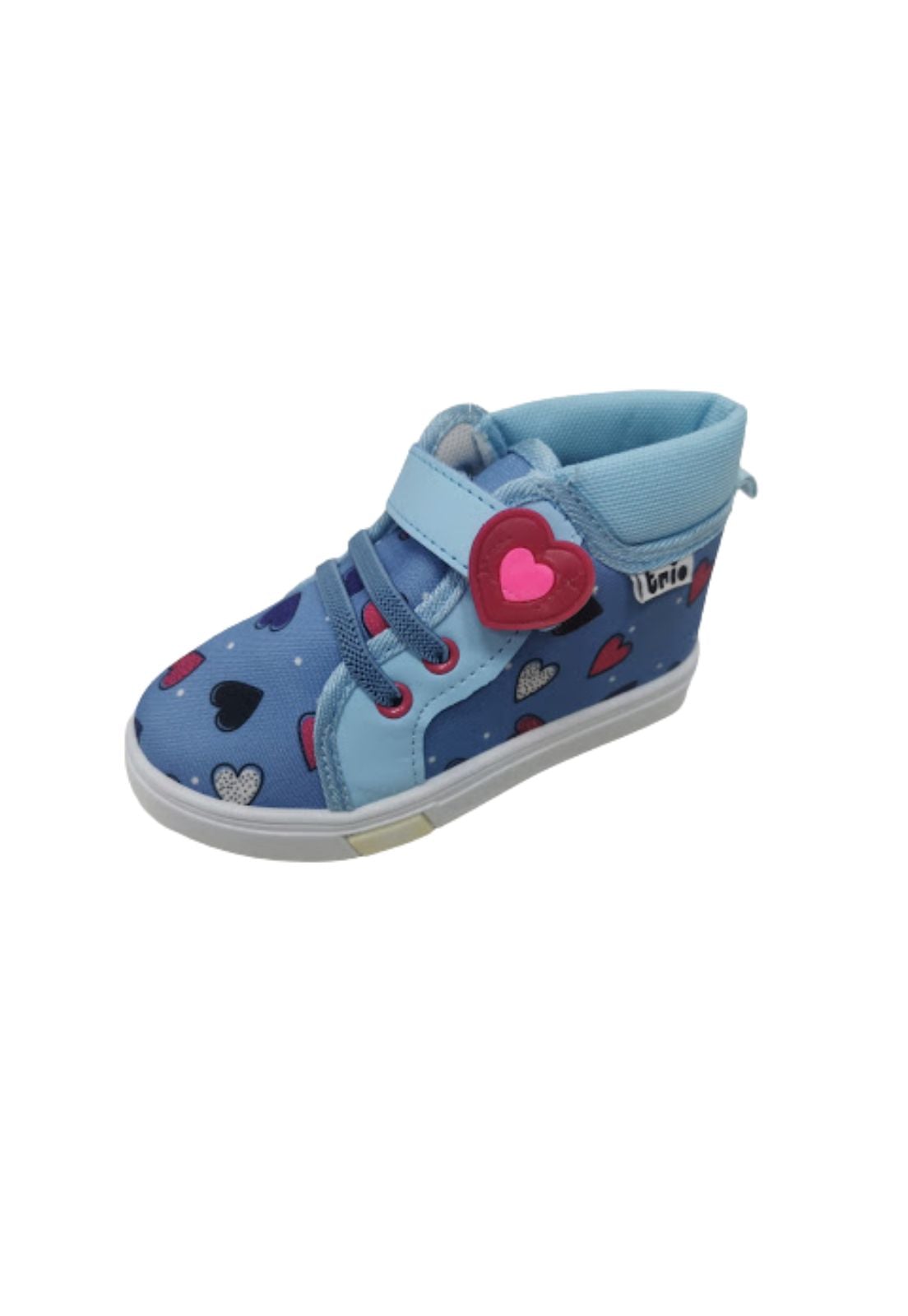 ZAPATILLAS NIÑA VINNYS OUTLET URBANAS CASUALES CELESTE CON CAÑA - 1