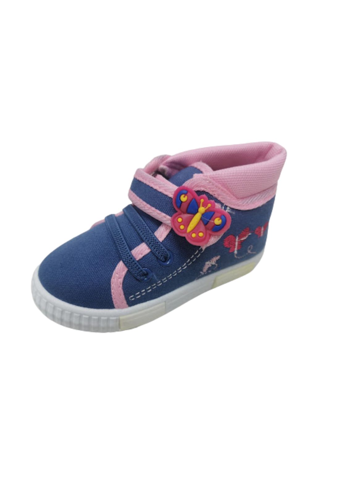 ZAPATILLAS NIÑA VINNYS OUTLET URBANAS CASUALES ROSA CON CAÑA - 1