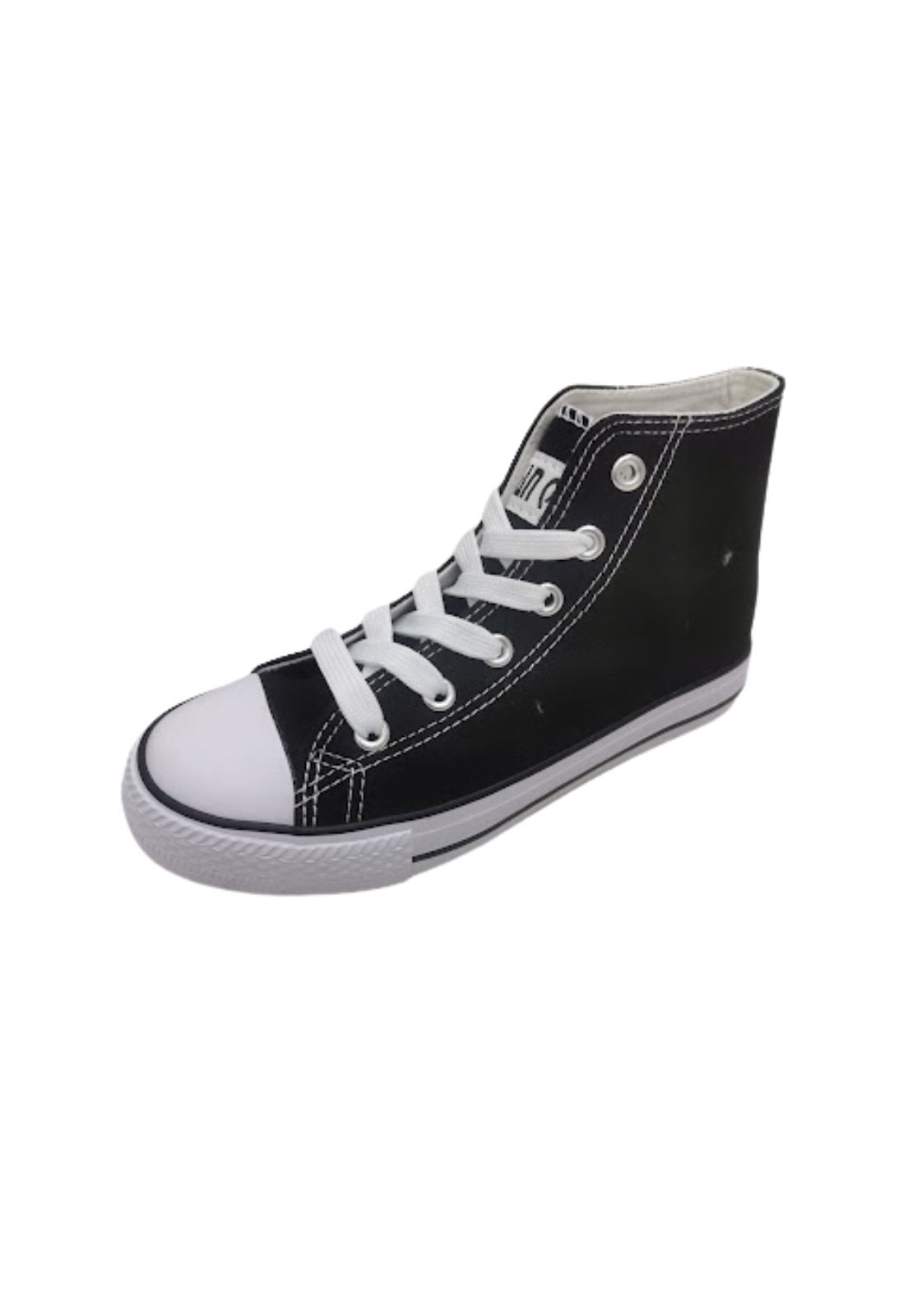 ZAPATILLAS LONA CON CAÑA NEGRO - 1