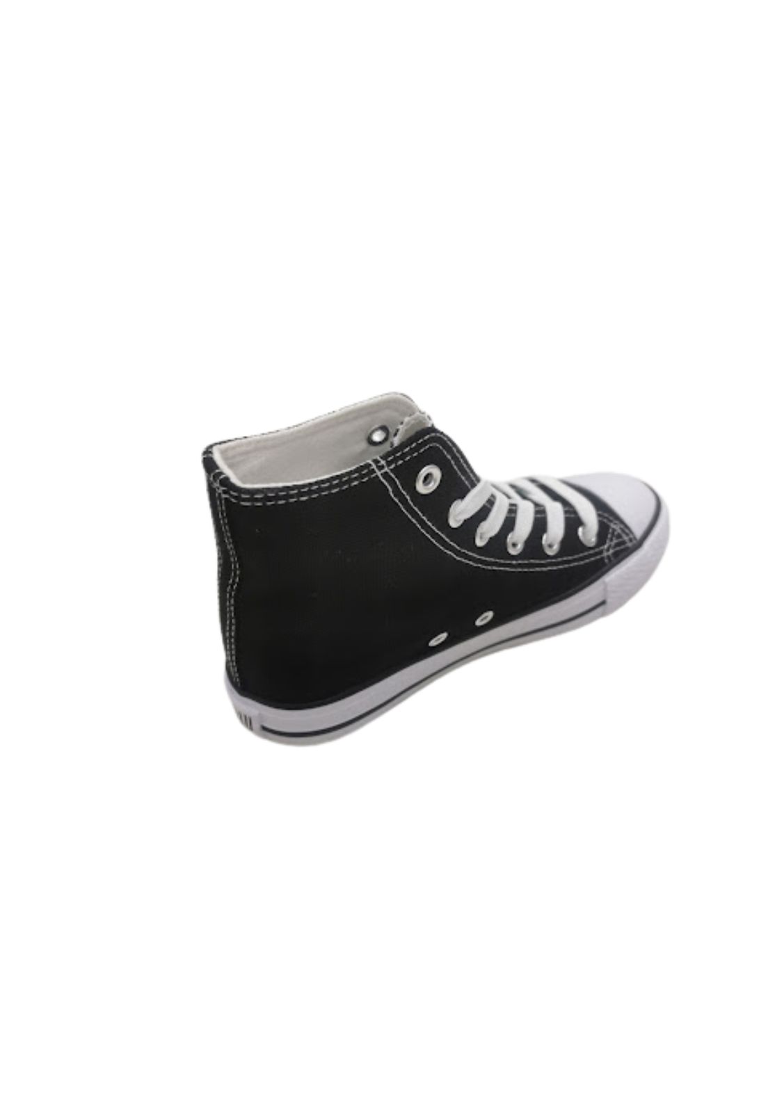 ZAPATILLAS LONA CON CAÑA NEGRO - 2