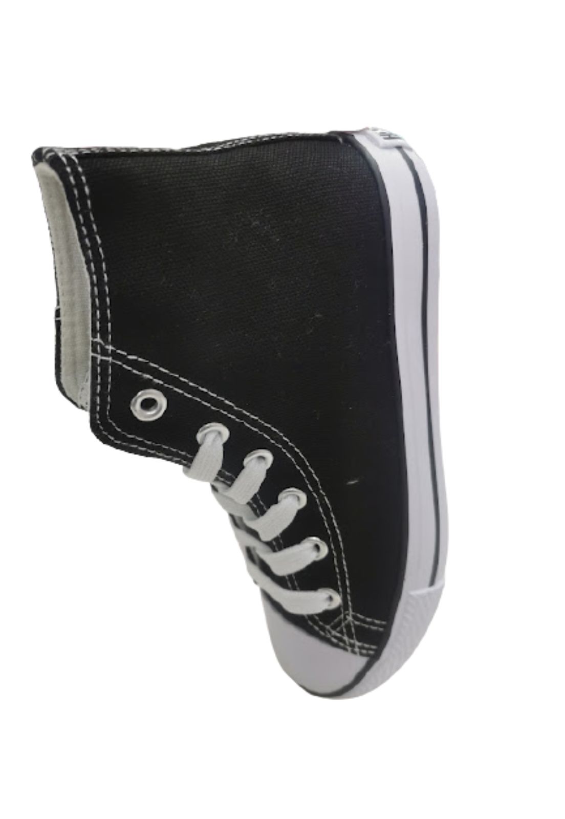 ZAPATILLAS LONA CON CAÑA NEGRO - 3