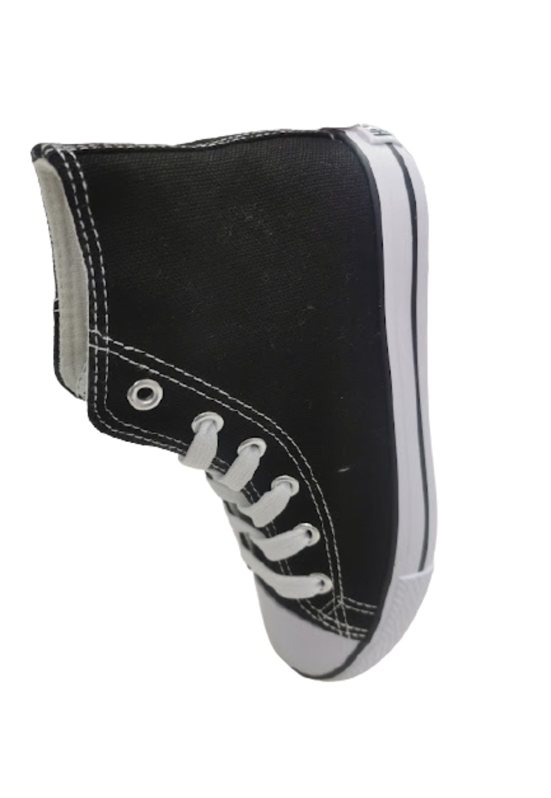 ZAPATILLAS LONA CON CAÑA NEGRO - 3