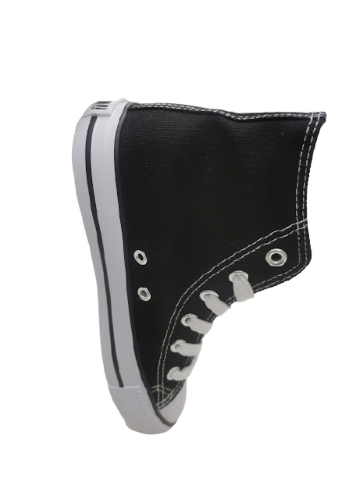 ZAPATILLAS LONA CON CAÑA NEGRO - 4