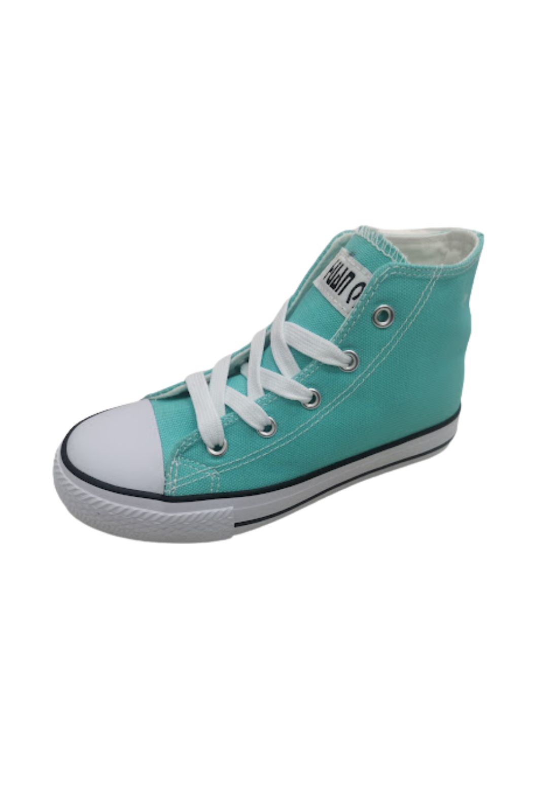 ZAPATILLAS UNISEX VINNYS OUTLET CASUALES VERDE CLARO LONA CON CAÑA - 1