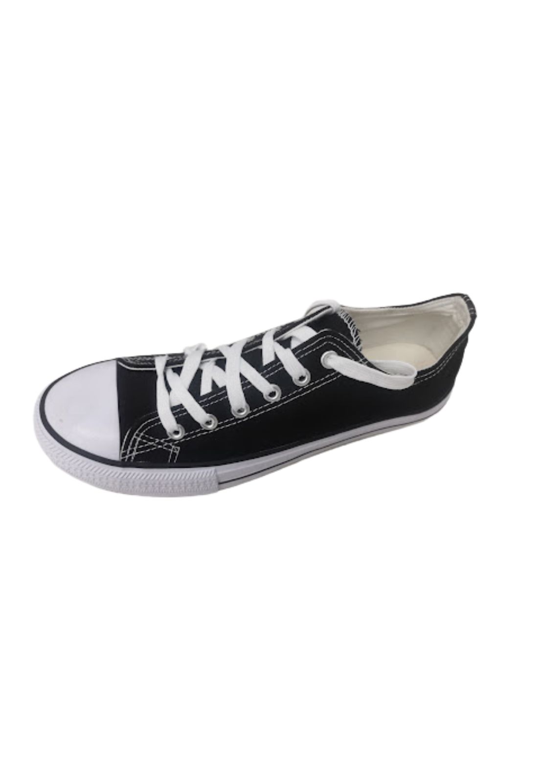 ZAPATILLAS MUJER VINNYS OUTLET CASUALES NEGRO LONA - 1