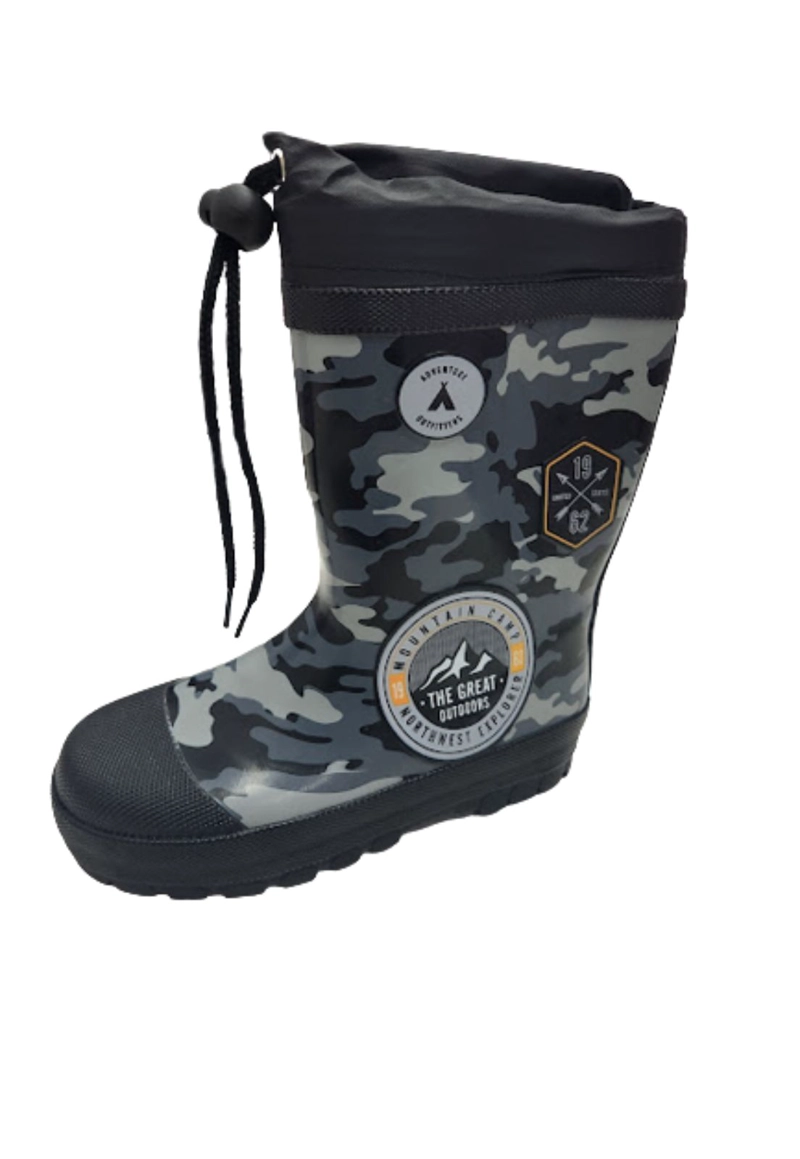 BOTAS NIÑO VINNYS OUTLET NEGRO LLUVIA - 1