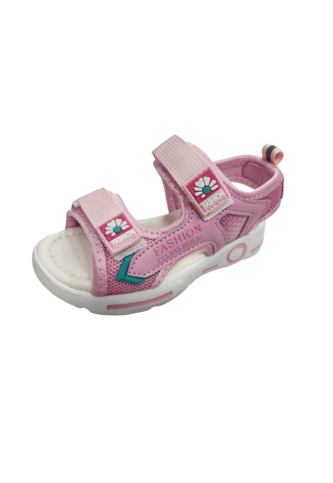 SANDALIAS NIÑA VINNYS OUTLET ROSADO DOBLE VELCRO - 1