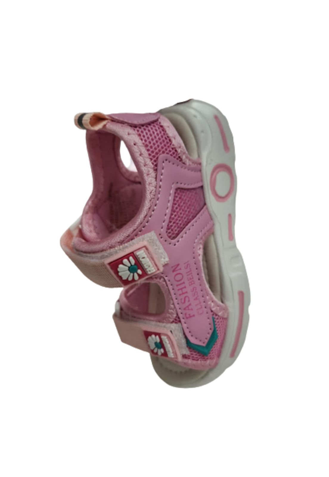 SANDALIAS NIÑA VINNYS OUTLET ROSADO DOBLE VELCRO - 3