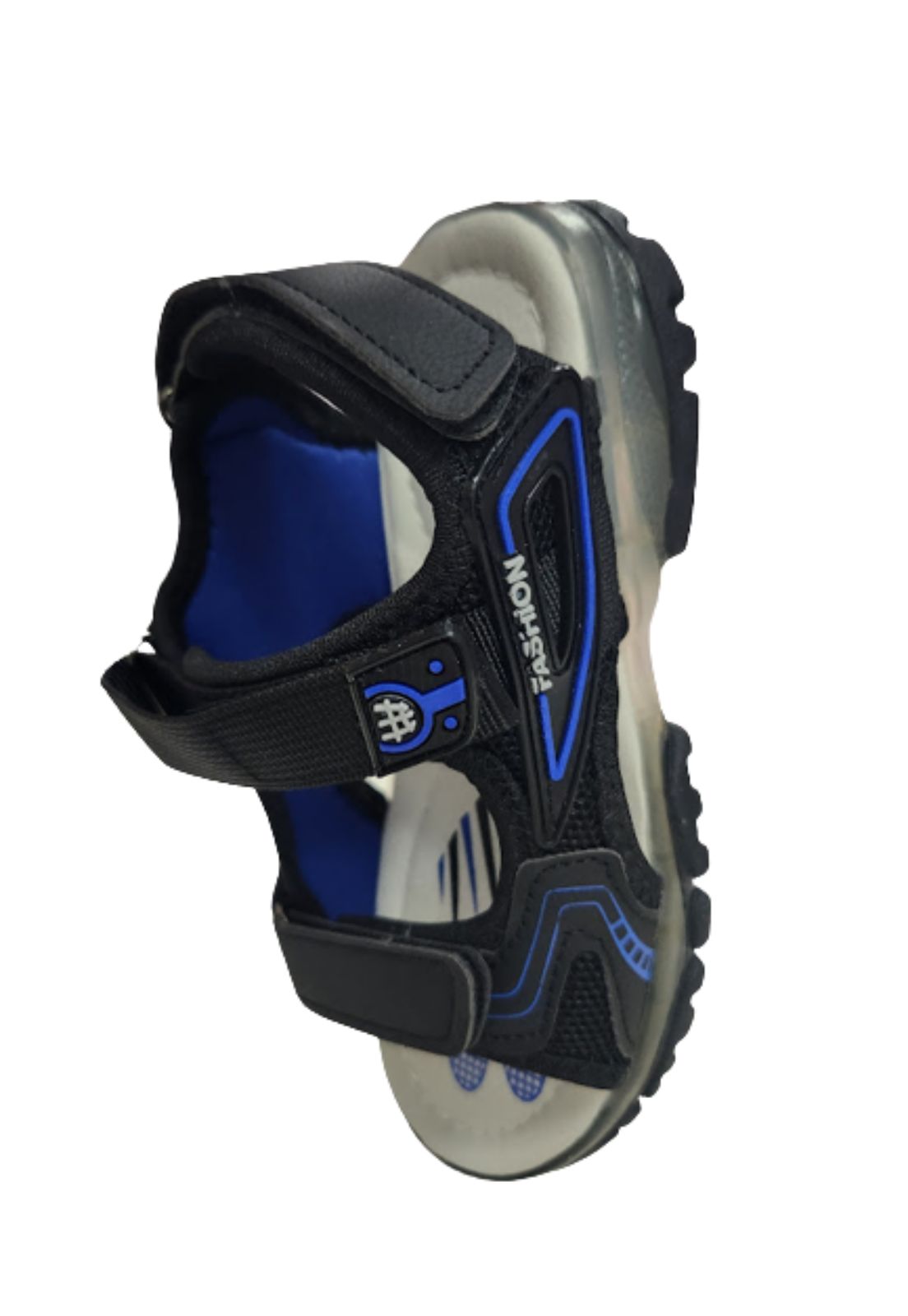 SANDALIAS NIÑO VINNYS OUTLET AZUL LUCES VELCRO - 3