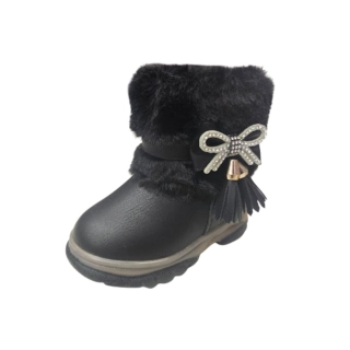 BOTAS NIÑA VINNYS OUTLET NEGRO INVIERNO - 1