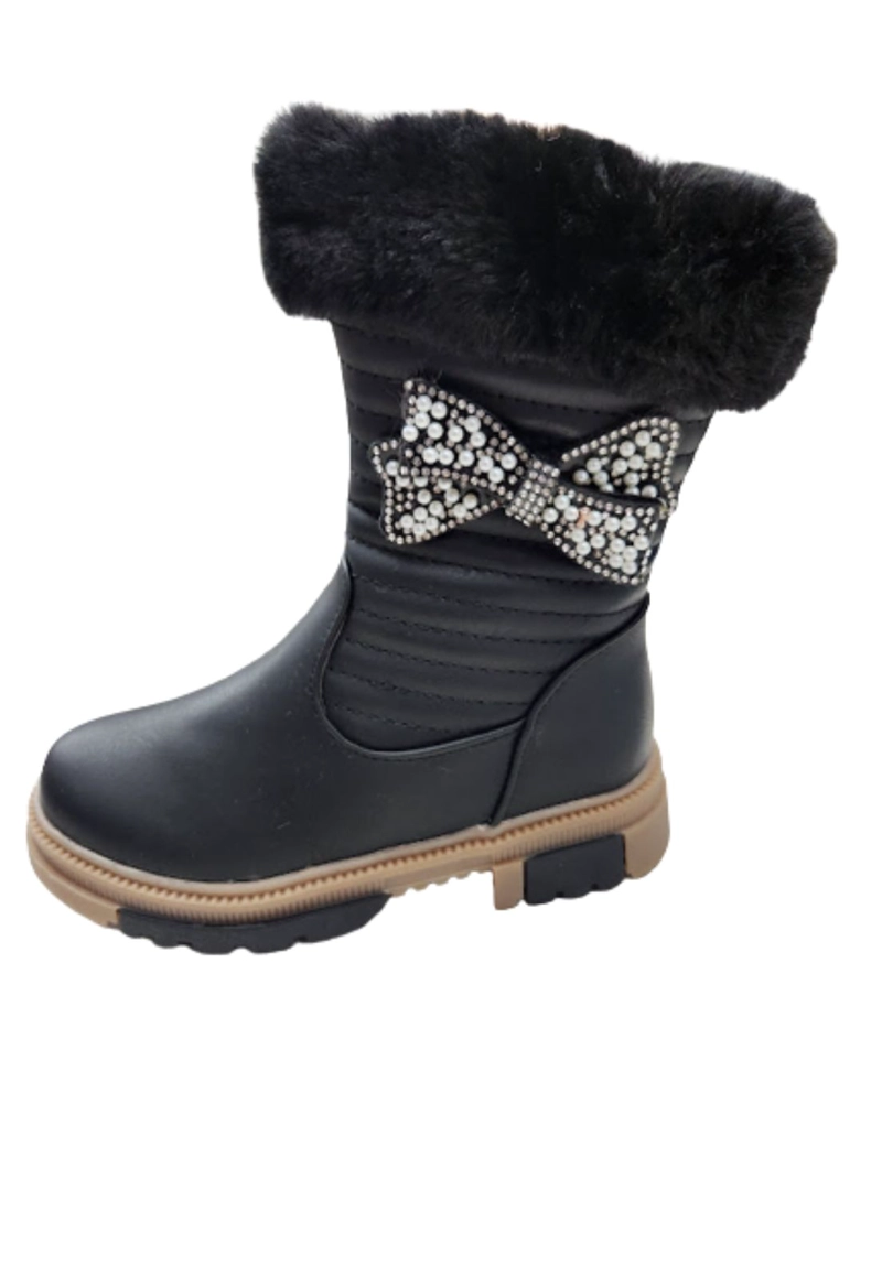 BOTAS NIÑA VINNYS OUTLET NEGRO INVIERNO - 1