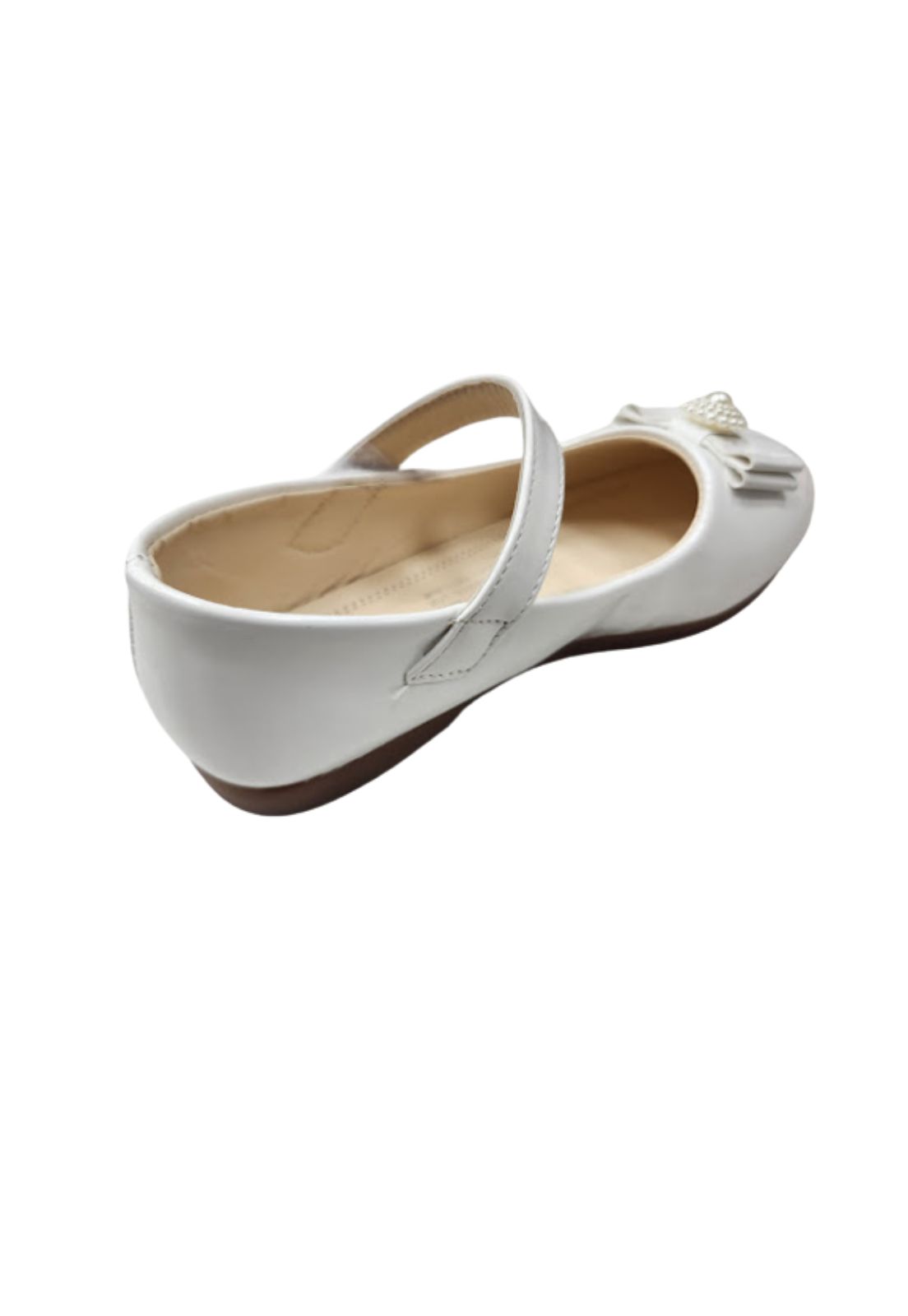 ZAPATO CHAROL NIÑA BLANCO DE VESTIR - 2