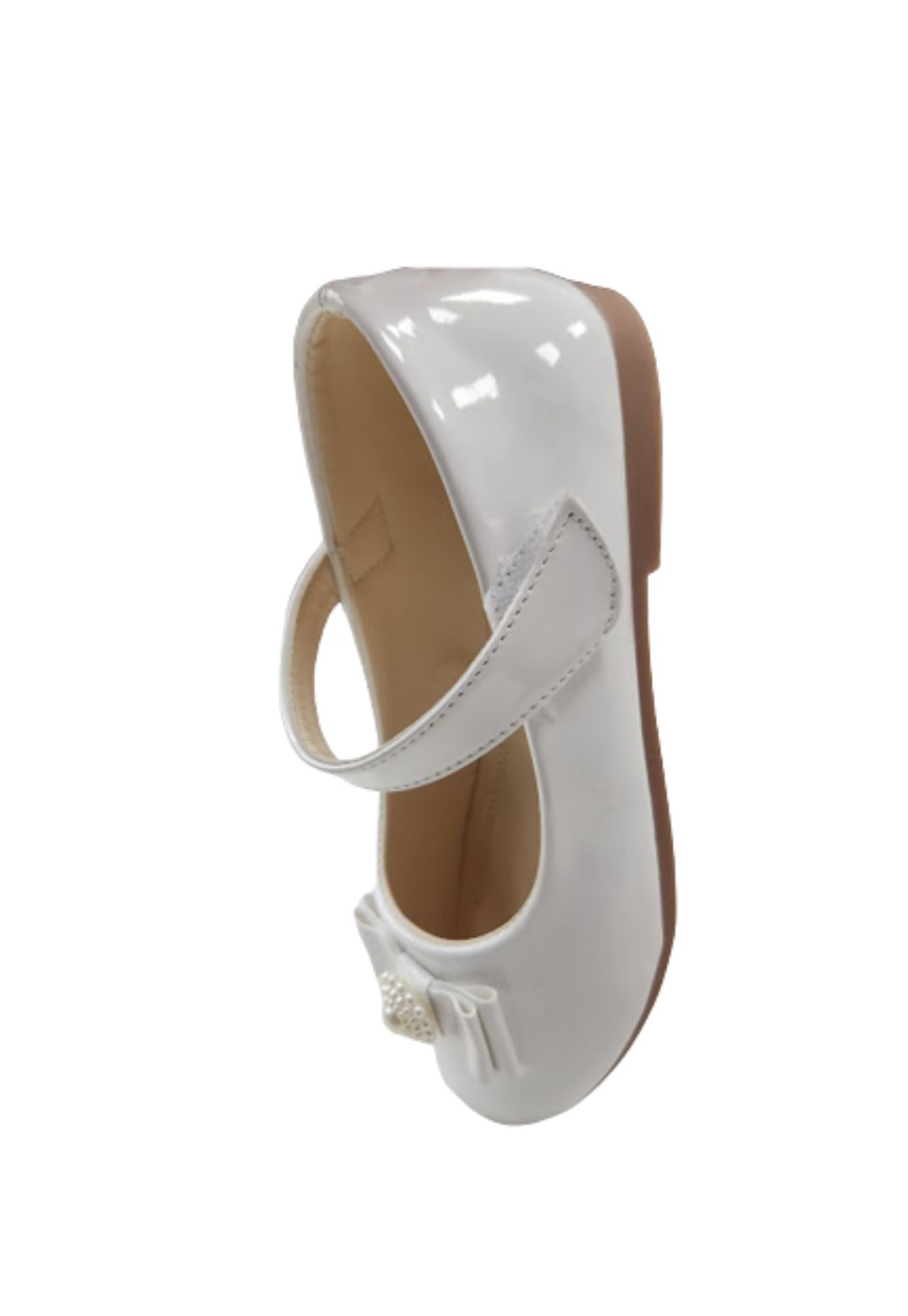 ZAPATO CHAROL NIÑA BLANCO DE VESTIR - 3