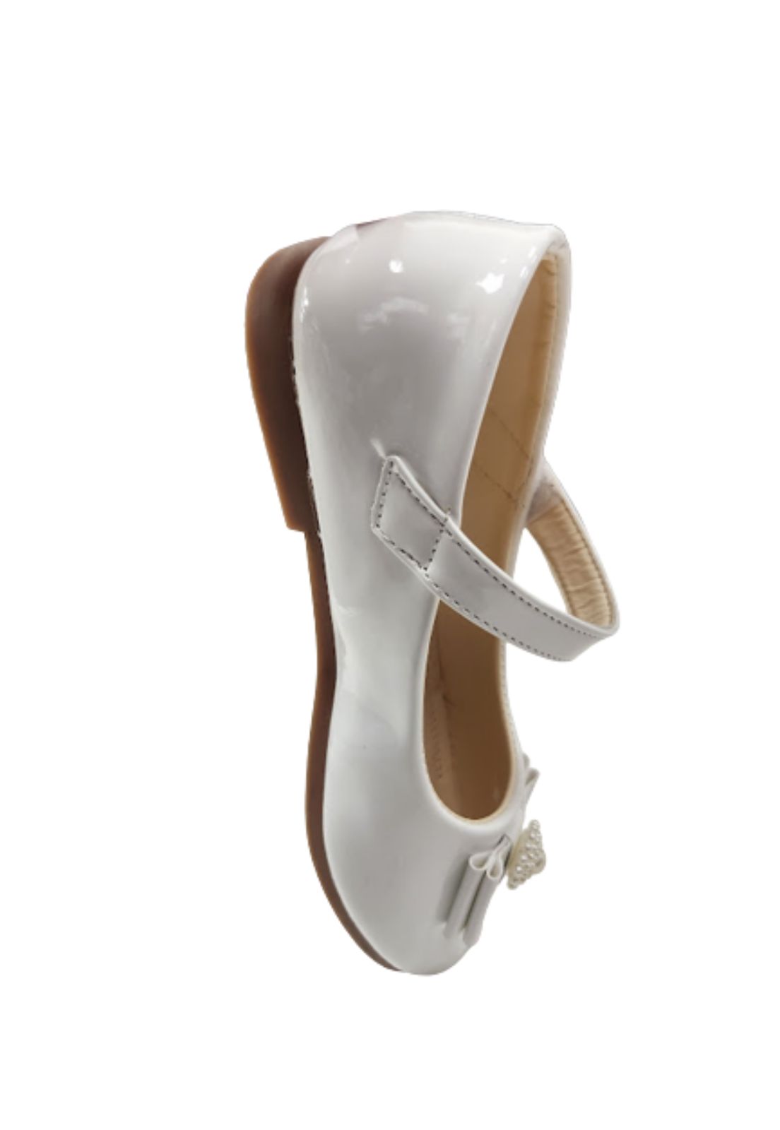 ZAPATO CHAROL NIÑA BLANCO DE VESTIR - 4
