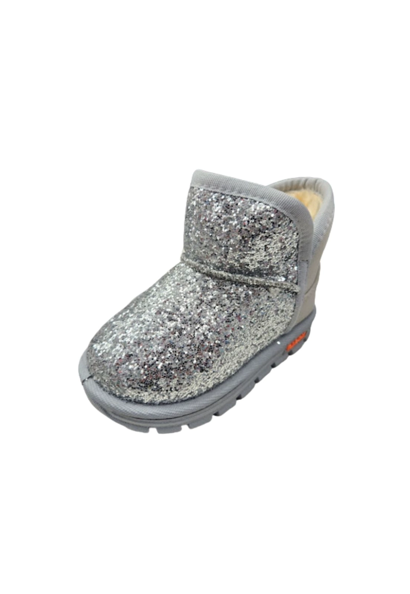 BOTAS NIÑA VINNYS OUTLET PLATEADO BRILLANTE CHIPORRO - 1