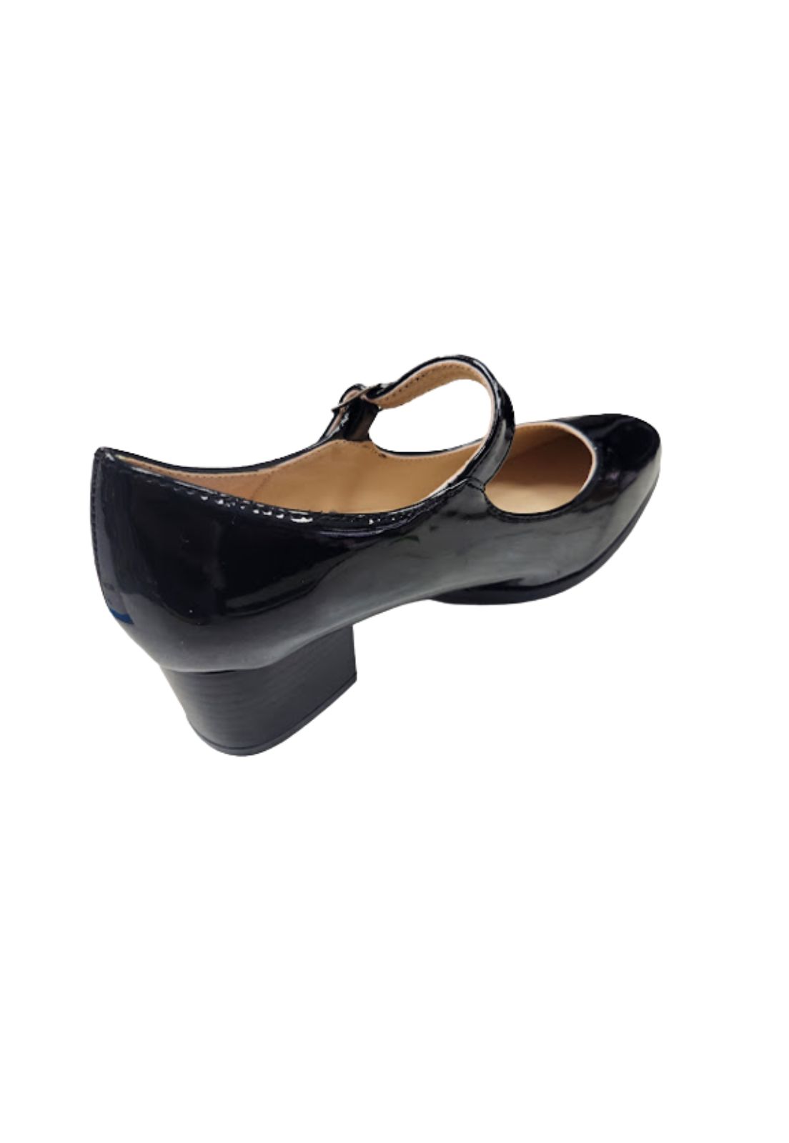 ZAPATO DE CUECA CHAROL MUJER NEGRO - 2