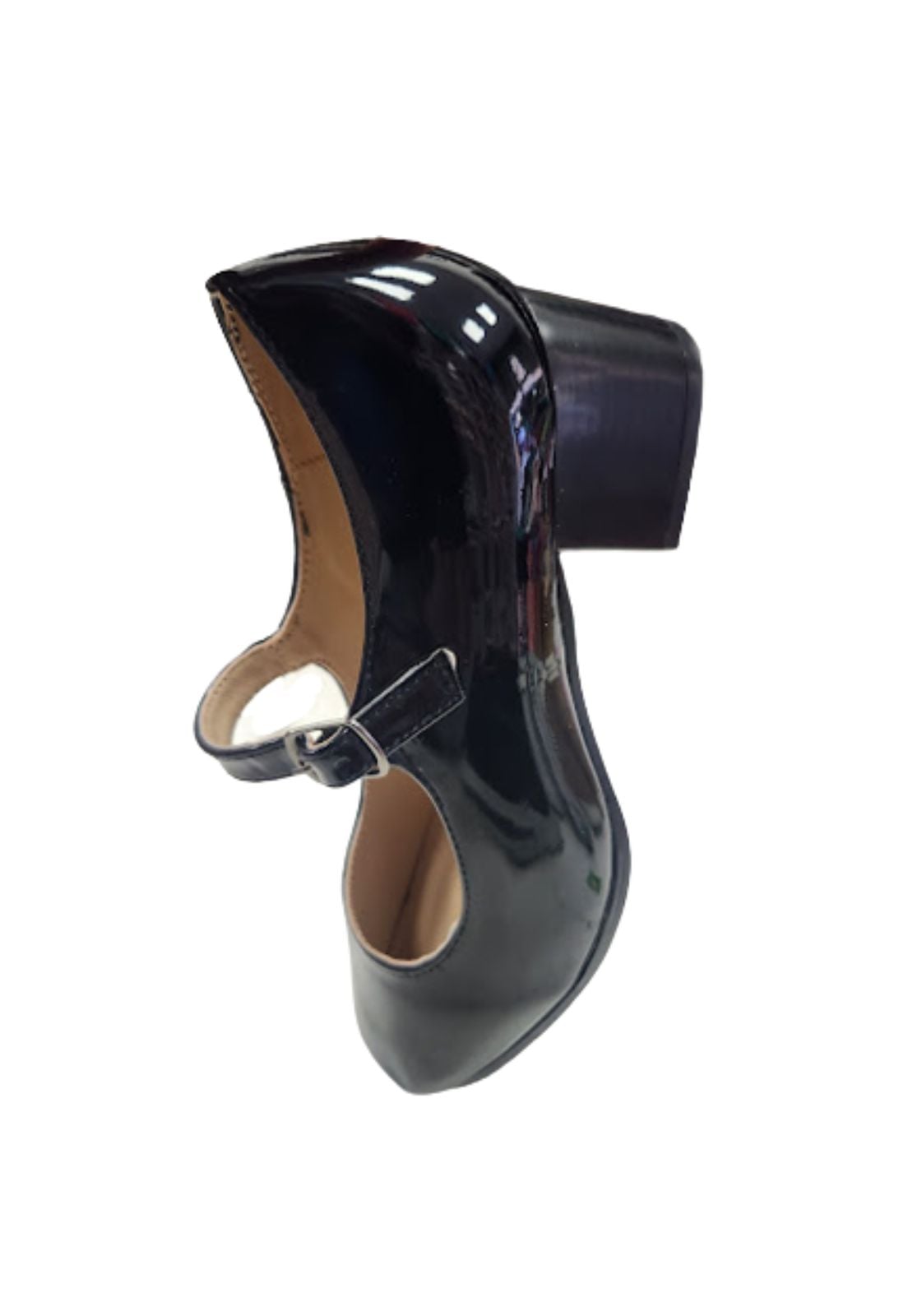 ZAPATO DE CUECA CHAROL MUJER NEGRO - 3