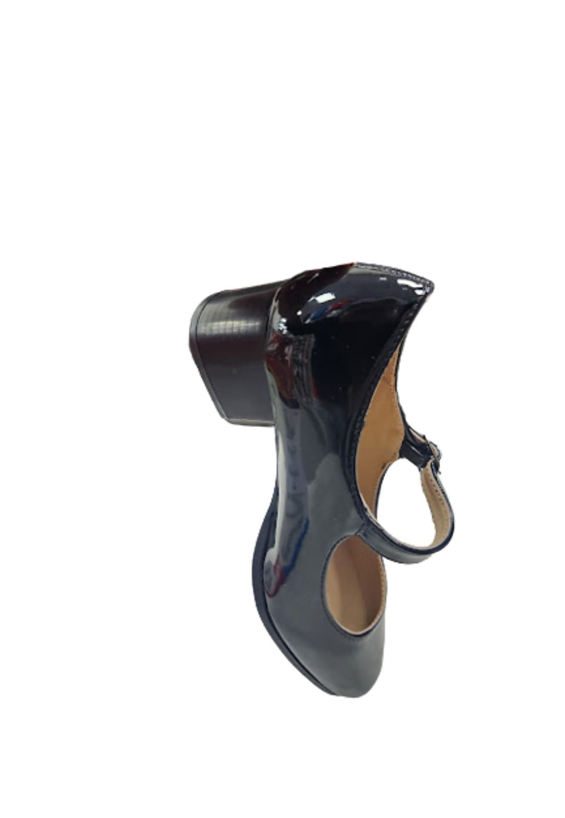 ZAPATO DE CUECA CHAROL MUJER NEGRO - 4